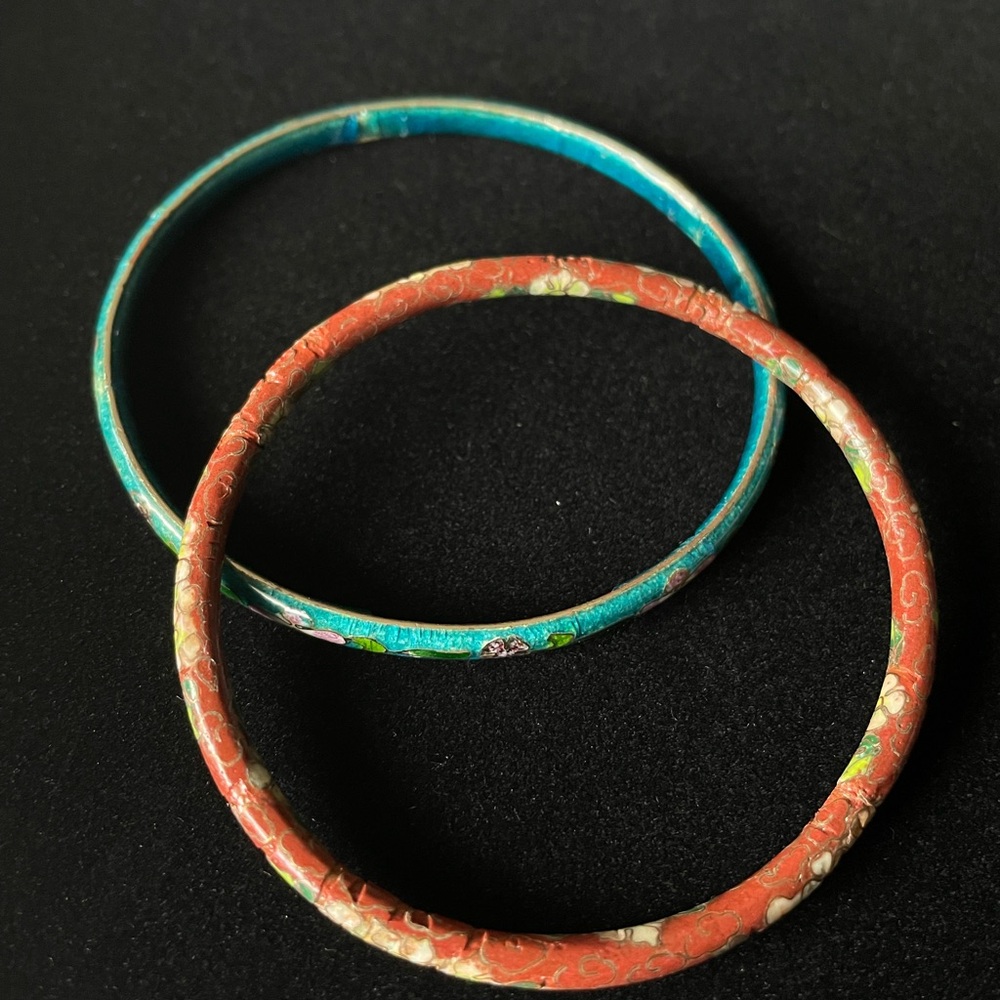 Floral Enamel Bangle Set - Picture 4 of 4
